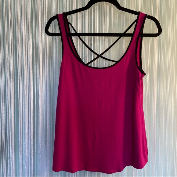 Magenta Top With Criss Cross Straps NWOT Size S - Picture 7 of 12